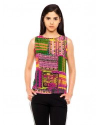 MANSA MULTICOLOURED PRINTED GEORGETTE TOP MANSA RG1024