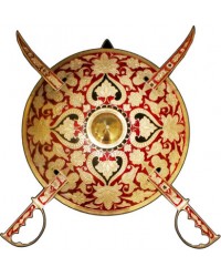 Wall Hanging Rajputana Sword Showpiece Brass 30 cm HKIBH5001
